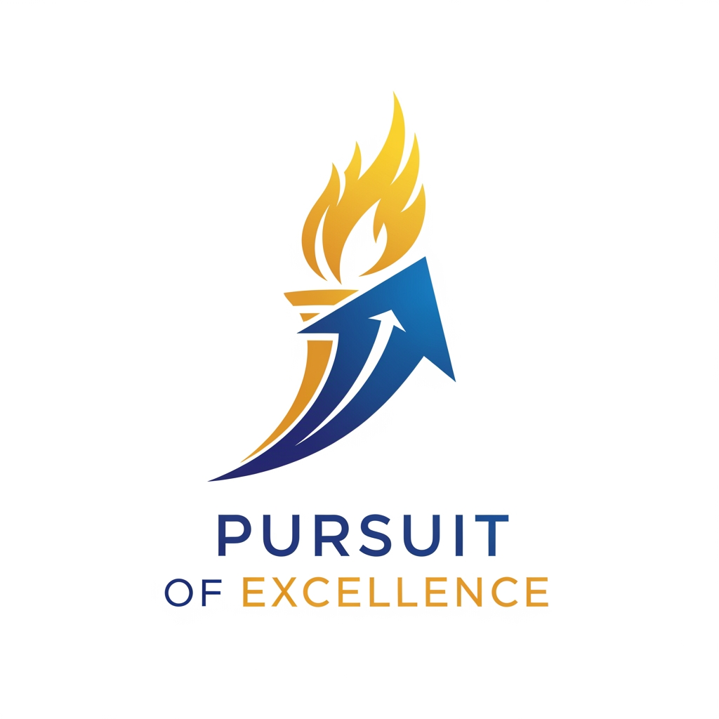 AI Design for PURSUIT OF EXCELLENCE KA LOGO BANAO