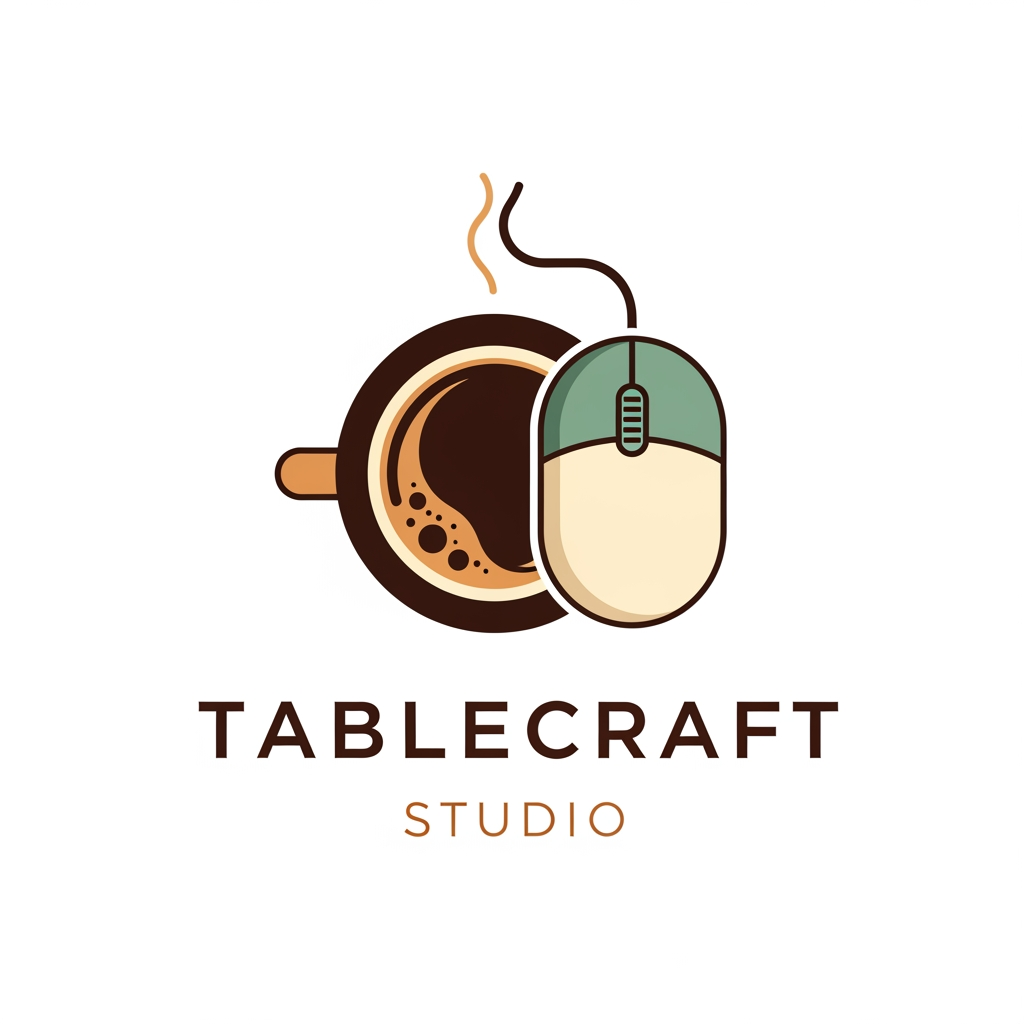 AI Design for Make a logo for our website that makes websites for cafes called TableCraft Studio