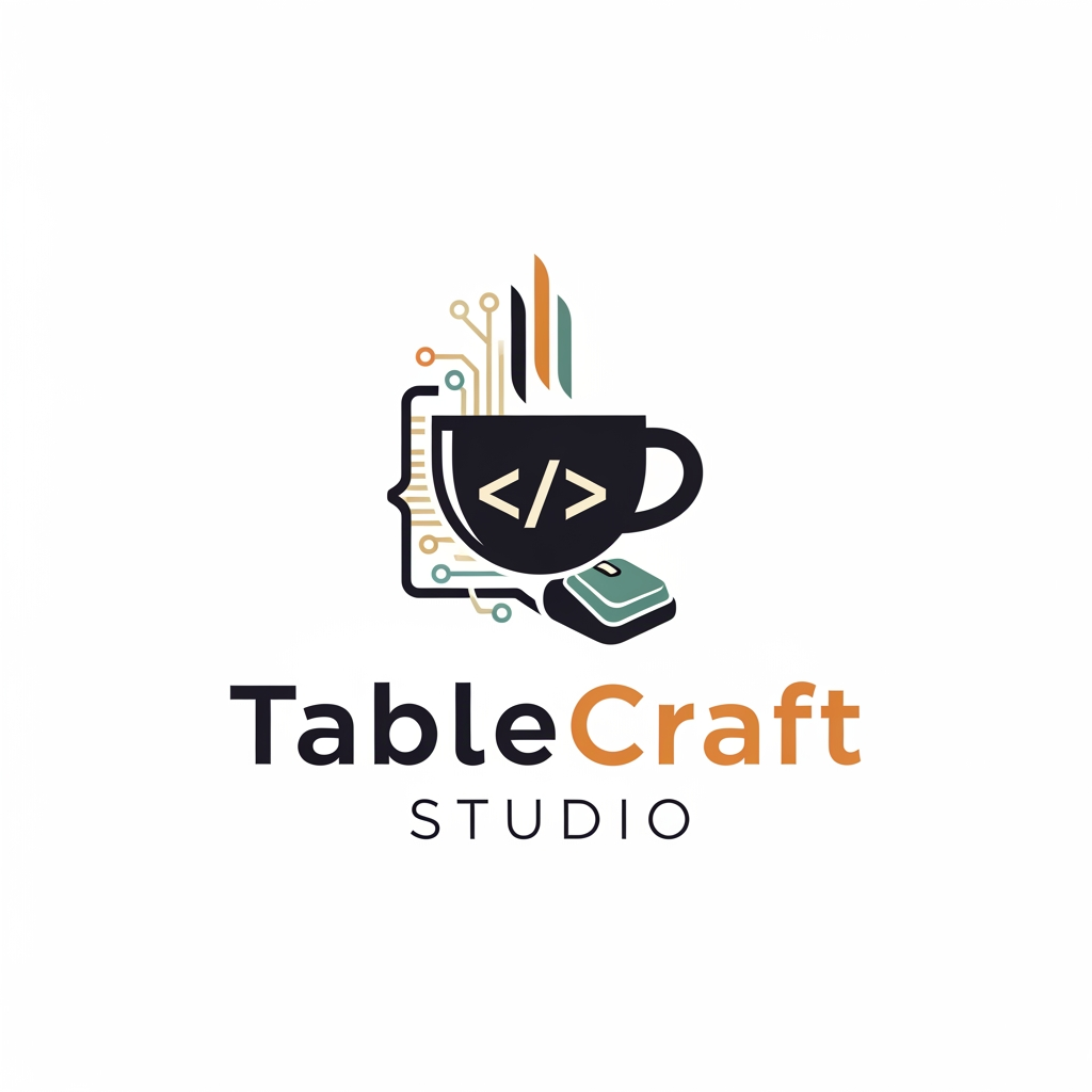 AI Design for Make a logo for our website that makes websites for cafes called TableCraft Studio