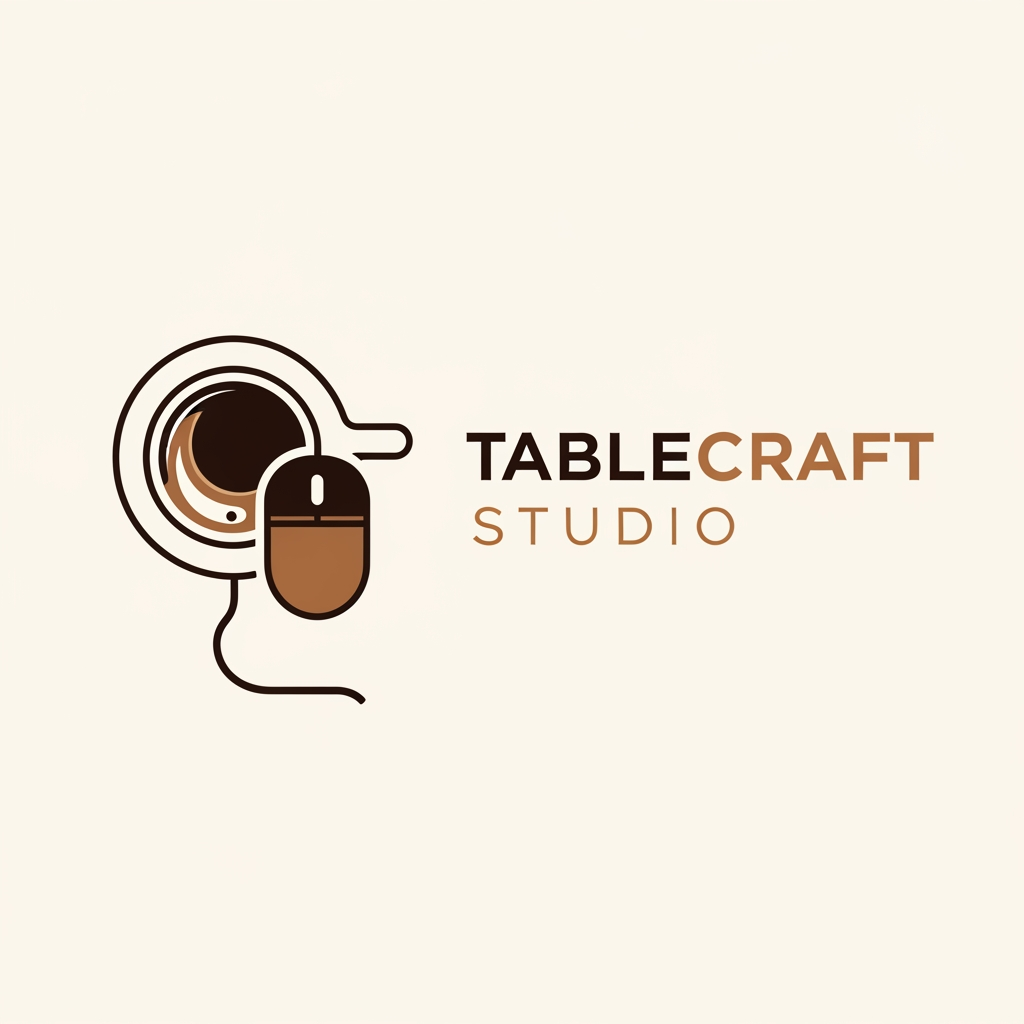 AI Design for Make a logo for our website that makes websites for cafes called TableCraft Studio