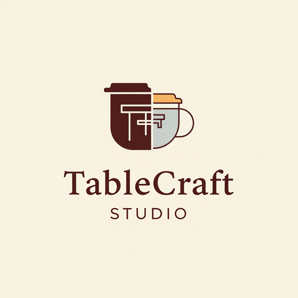 AI Design for Make a logo for our website that makes websites for cafes called TableCraft Studio