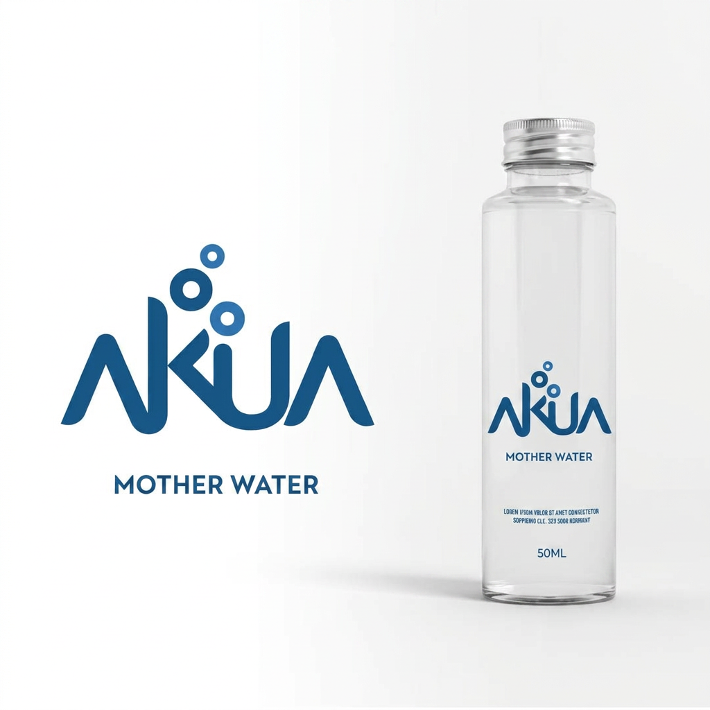 AI Design for give a same font and change the text Mother water