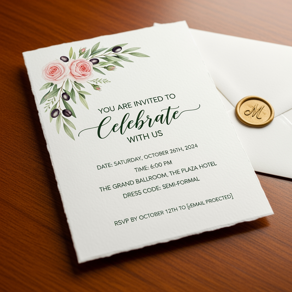AI Design for invitation
