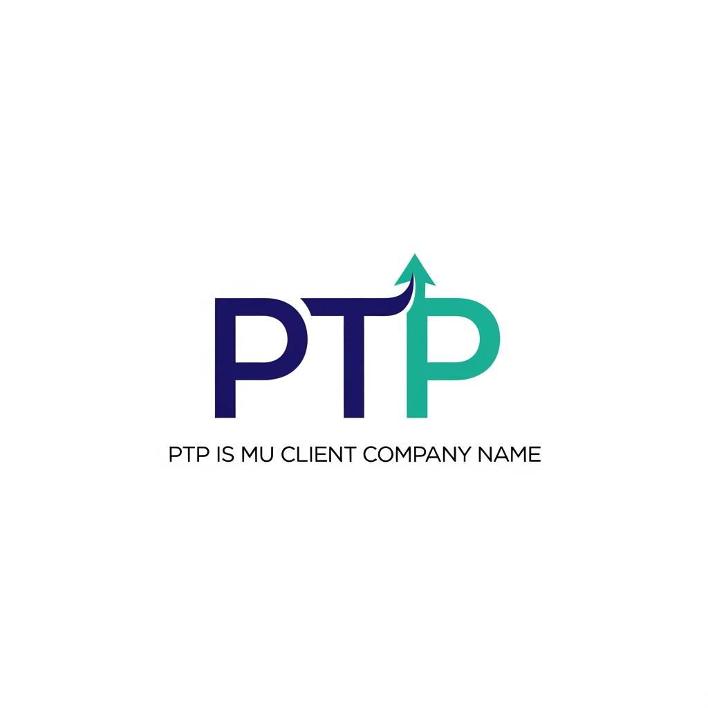 AI Design for PTP is   mu client company name a make a logo