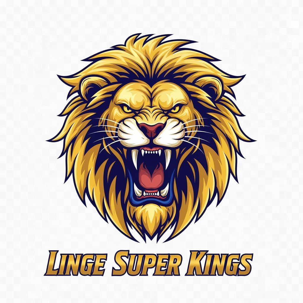 AI Design for Create a premium professional cricket franchise logo for LINGE SUPER KINGS. A massive front-facing roaring lion with mouth fully open, sharp fangs visible, fierce golden eyes, powerful facial structure, and an enormous flowing mane made of molten gold. The lion should look royal, dominant, fearless, and championship-worthy. No shield, no badge, no circle, no mascot body, only the lion head. Symmetrical composition with luxury sports branding aesthetics. Rich metallic gold textures with subtle royal blue highlights. Hyper-detailed vector illustration, clean sharp edges, modern IPL franchise identity, iconic silhouette, premium typography "LINGE SUPER KINGS" integrated below the lion in bold luxury gold lettering. Transparent background, ultra high resolution, professional sports branding, world-class cricket team logo, luxury franchise feel, 8K quality.

Firefly Style Keywords

Add these keywords at the end:

sports branding, luxury logo design, premium vector artwork, metallic gold, championship identity, professional cricket franchise, modern IPL style, symmetrical logo, clean composition, iconic silhouette, high-end branding
