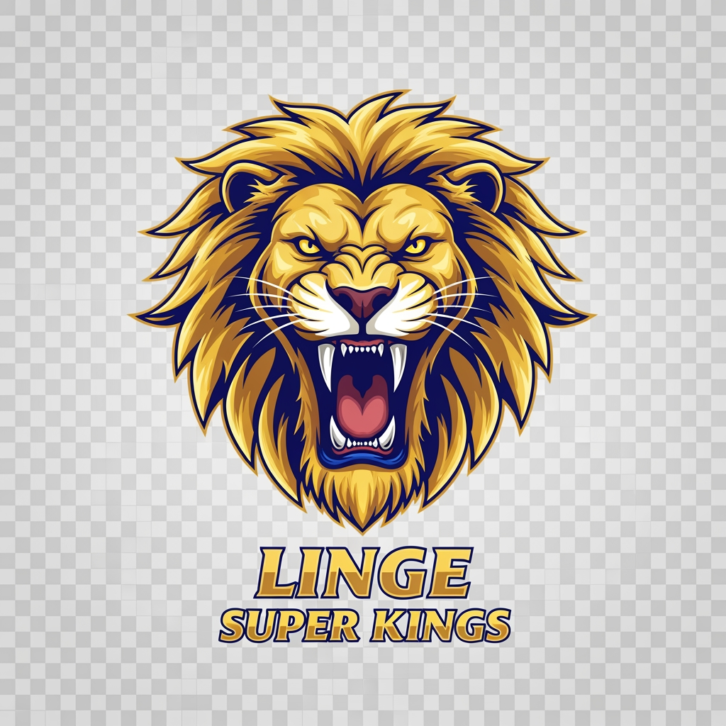 AI Design for Create a premium professional cricket franchise logo for LINGE SUPER KINGS. A massive front-facing roaring lion with mouth fully open, sharp fangs visible, fierce golden eyes, powerful facial structure, and an enormous flowing mane made of molten gold. The lion should look royal, dominant, fearless, and championship-worthy. No shield, no badge, no circle, no mascot body, only the lion head. Symmetrical composition with luxury sports branding aesthetics. Rich metallic gold textures with subtle royal blue highlights. Hyper-detailed vector illustration, clean sharp edges, modern IPL franchise identity, iconic silhouette, premium typography "LINGE SUPER KINGS" integrated below the lion in bold luxury gold lettering. Transparent background, ultra high resolution, professional sports branding, world-class cricket team logo, luxury franchise feel, 8K quality.

Firefly Style Keywords

Add these keywords at the end:

sports branding, luxury logo design, premium vector artwork, metallic gold, championship identity, professional cricket franchise, modern IPL style, symmetrical logo, clean composition, iconic silhouette, high-end branding