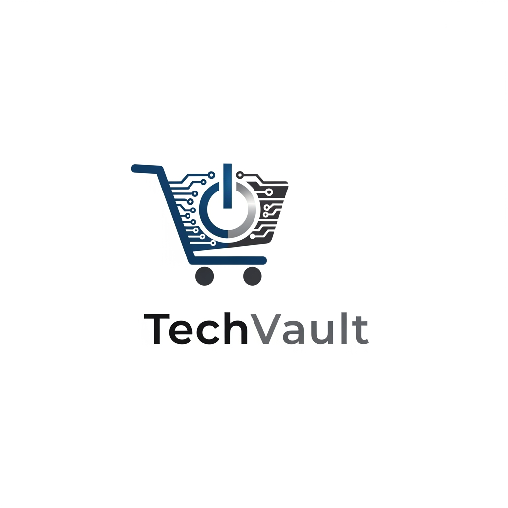 AI Design for make a logo for an online shopping platform which sells techs,electronics,gagets make it more proffesional and elegant and executive