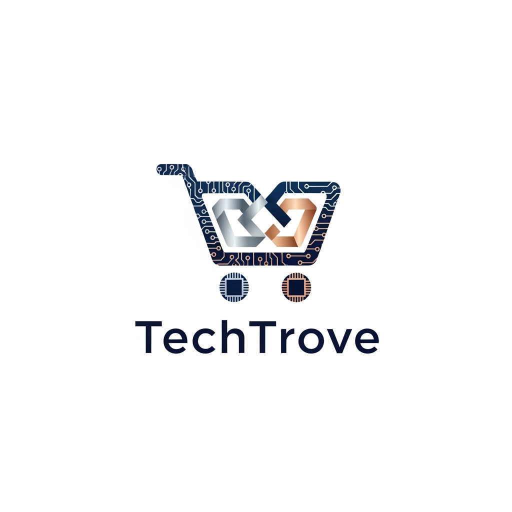 AI Design for make a logo for an online shopping platform which sells techs,electronics,gagets make it more proffesional and elegant and executive