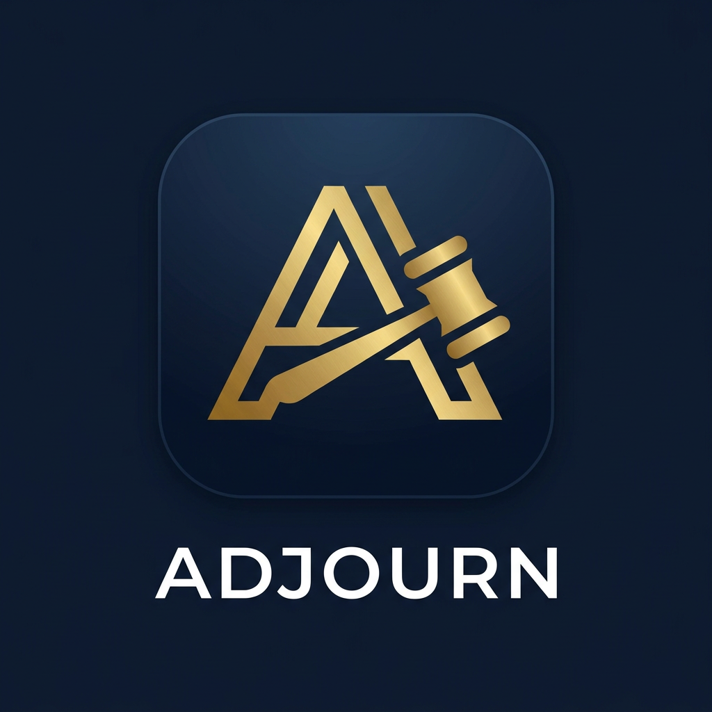 AI Design for Project Title: App Logo & Icon Design for "Adjourn" (Legal Tech SaaS)

Brand Overview: Adjourn is a premium, high-end mobile app specifically designed for Indian lawyers to manage case records, automate eCourts hearing schedules, and seamlessly sync files to Google Calendar. The brand voice is authoritative, elite, and frictionless.

Design Requirements:

The Core Concept: I need a modern, sleek mobile app icon. The design should cleverly combine the letter "A" with a minimal, sharp nod to legal jargons/symbols (like a gavel or a clean scale of justice). Avoid cliché, bulky, cartoonish judge gavels.

Color Architecture:

Background: Deep Gavel Midnight Blue (#0F172A)

Accent/Icon: Premium Courtroom Brass/Gold (#D4AF37)

Deliverables Needed:

High-resolution PNG app store asset icon layout.

Scalable Vector Graphics (.SVG) file for no-code development injection.

Style: Corporate luxury, minimalist, commanding respect, highly readable on small smartphone screens.