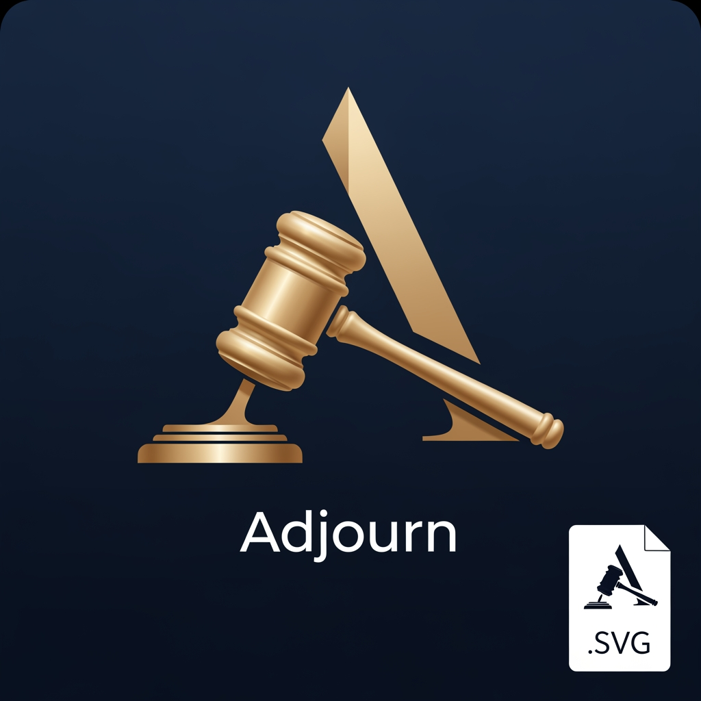 AI Design for Project Title: App Logo & Icon Design for "Adjourn" (Legal Tech SaaS)

Brand Overview: Adjourn is a premium, high-end mobile app specifically designed for Indian lawyers to manage case records, automate eCourts hearing schedules, and seamlessly sync files to Google Calendar. The brand voice is authoritative, elite, and frictionless.

Design Requirements:

The Core Concept: I need a modern, sleek mobile app icon. The design should cleverly combine the letter "A" with a minimal, sharp nod to legal jargons/symbols (like a gavel or a clean scale of justice). Avoid cliché, bulky, cartoonish judge gavels.

Color Architecture:

Background: Deep Gavel Midnight Blue (#0F172A)

Accent/Icon: Premium Courtroom Brass/Gold (#D4AF37)

Deliverables Needed:

High-resolution PNG app store asset icon layout.

Scalable Vector Graphics (.SVG) file for no-code development injection.

Style: Corporate luxury, minimalist, commanding respect, highly readable on small smartphone screens.