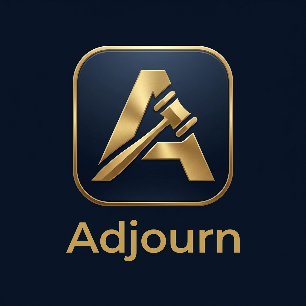 AI Design for Project Title: App Logo & Icon Design for "Adjourn" (Legal Tech SaaS)

Brand Overview: Adjourn is a premium, high-end mobile app specifically designed for Indian lawyers to manage case records, automate eCourts hearing schedules, and seamlessly sync files to Google Calendar. The brand voice is authoritative, elite, and frictionless.

Design Requirements:

The Core Concept: I need a modern, sleek mobile app icon. The design should cleverly combine the letter "A" with a minimal, sharp nod to legal jargons/symbols (like a gavel or a clean scale of justice). Avoid cliché, bulky, cartoonish judge gavels.

Color Architecture:

Background: Deep Gavel Midnight Blue (#0F172A)

Accent/Icon: Premium Courtroom Brass/Gold (#D4AF37)

Deliverables Needed:

High-resolution PNG app store asset icon layout.

Scalable Vector Graphics (.SVG) file for no-code development injection.

Style: Corporate luxury, minimalist, commanding respect, highly readable on small smartphone screens.