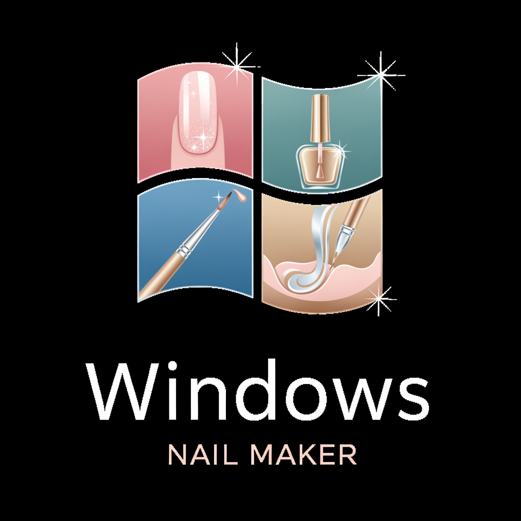 AI Design for windows logo for nails maker