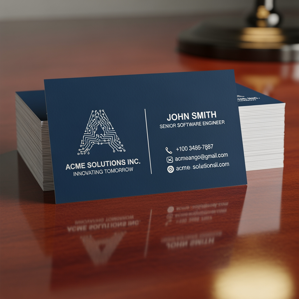 AI Design for visiting card