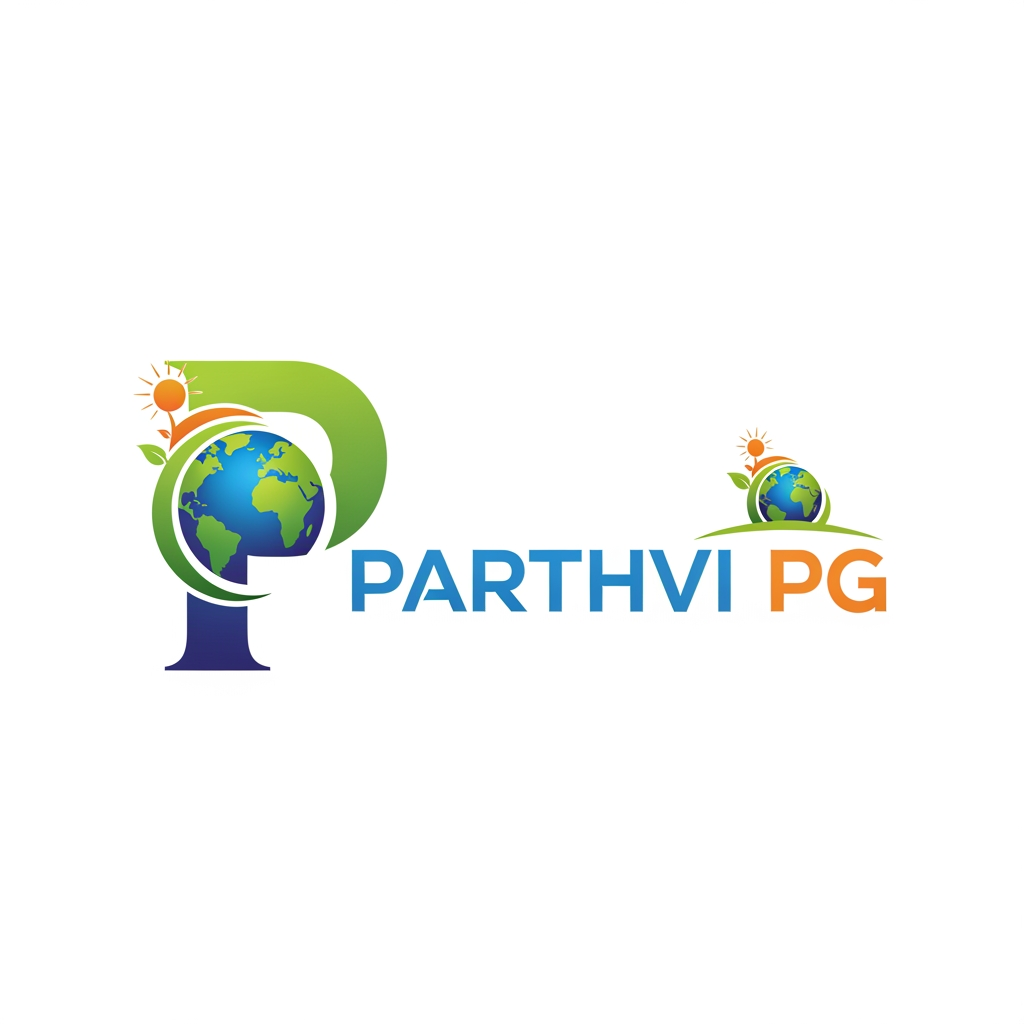 AI Design for mujhe apne pg ke liye ek logo create krwana hai mere pg ka naam parthvi pg hai make logo for my pg
