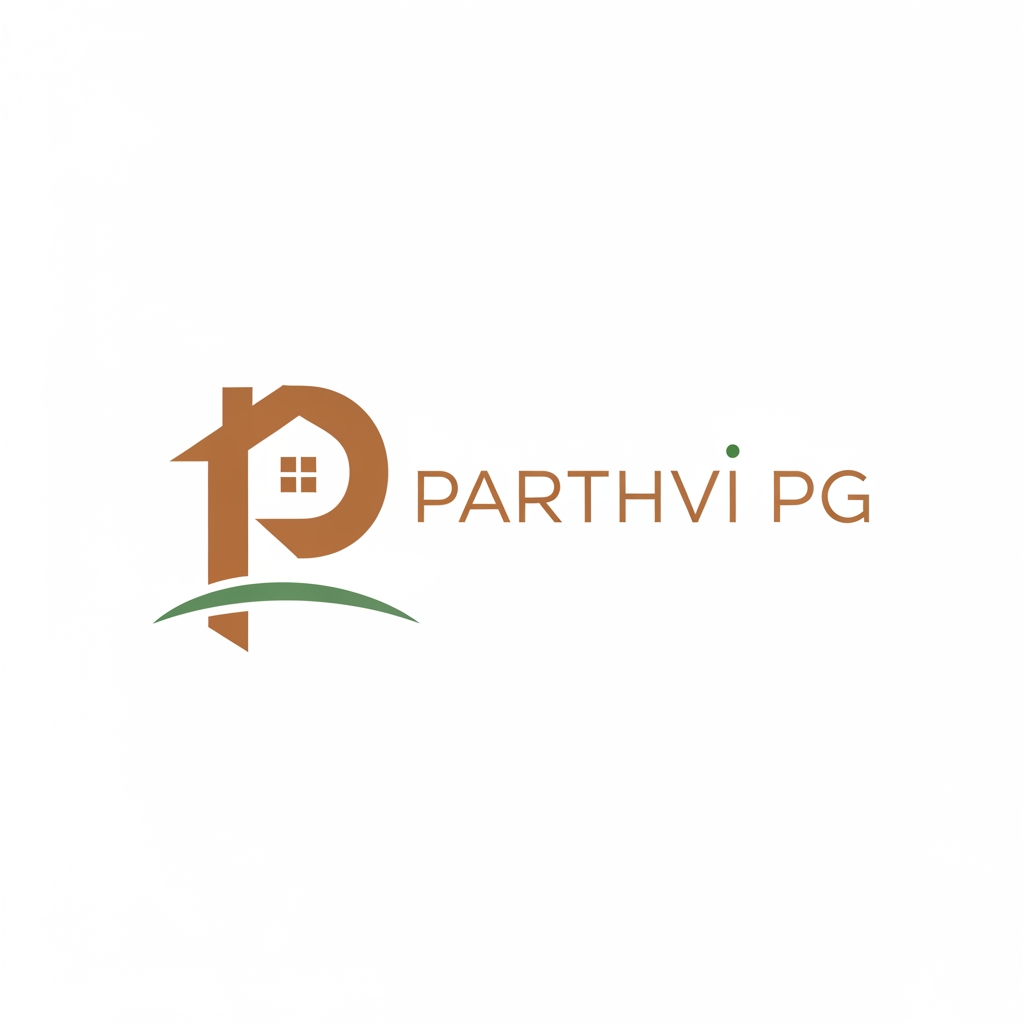 AI Design for mujhe apne pg ke liye ek logo create krwana hai mere pg ka naam parthvi pg hai make logo for my pg