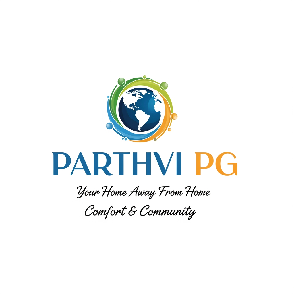 AI Design for mujhe apne pg ke liye ek logo create krwana hai mere pg ka naam parthvi pg hai make logo for my pg