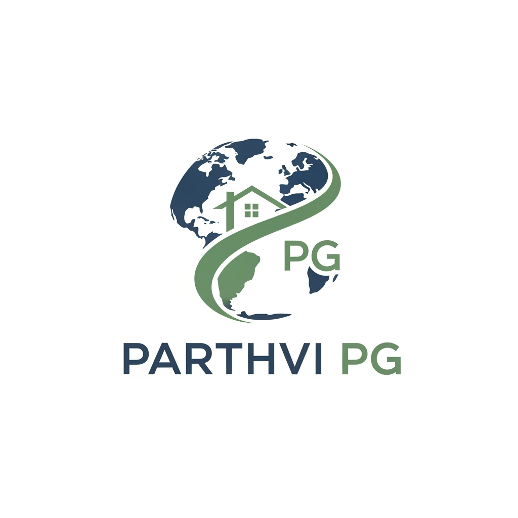 AI Design for mujhe apne pg ke liye ek logo create krwana hai mere pg ka naam parthvi pg hai make logo for my pg
