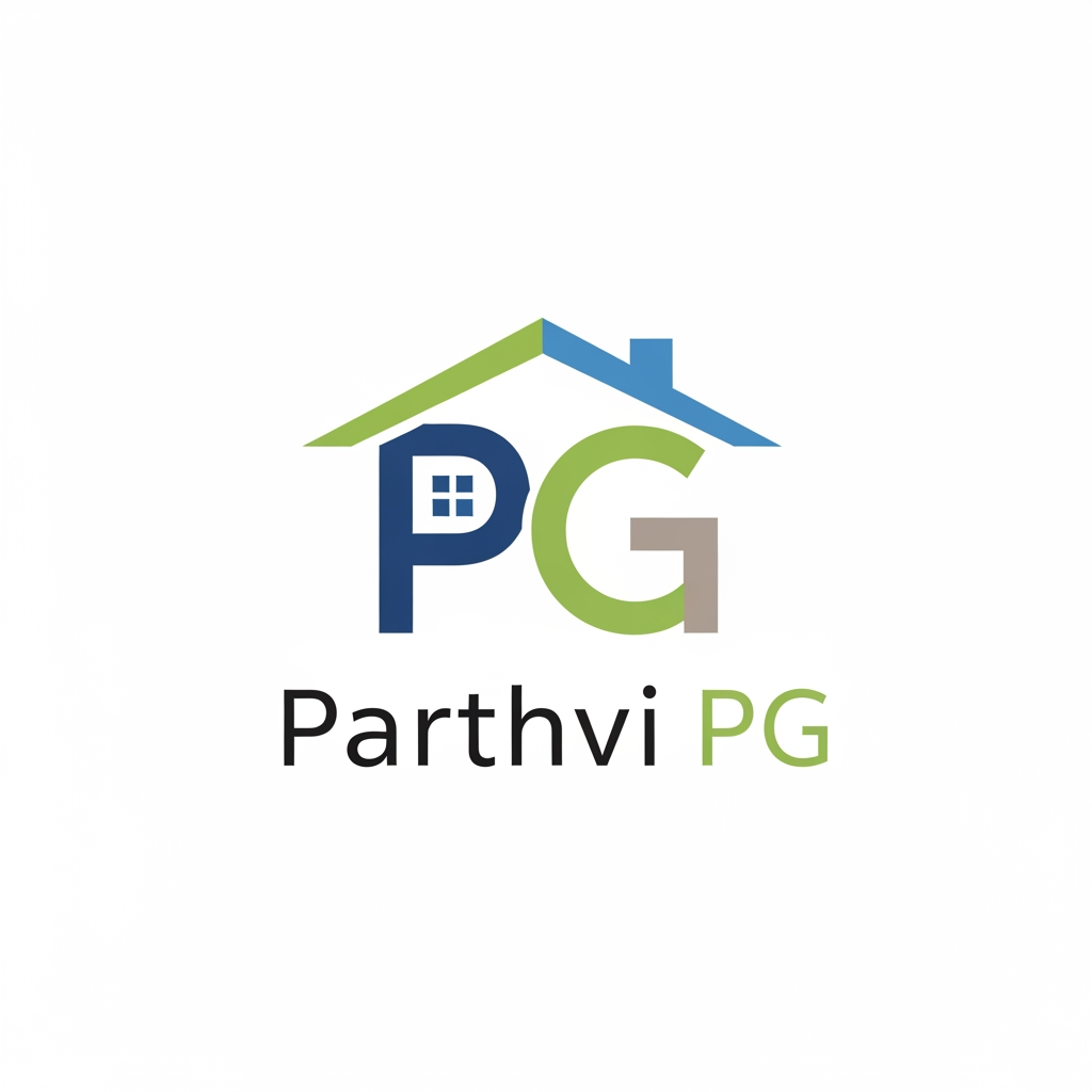 AI Design for mujhe apne pg ke liye ek logo create krwana hai mere pg ka naam parthvi pg hai make logo for my pg