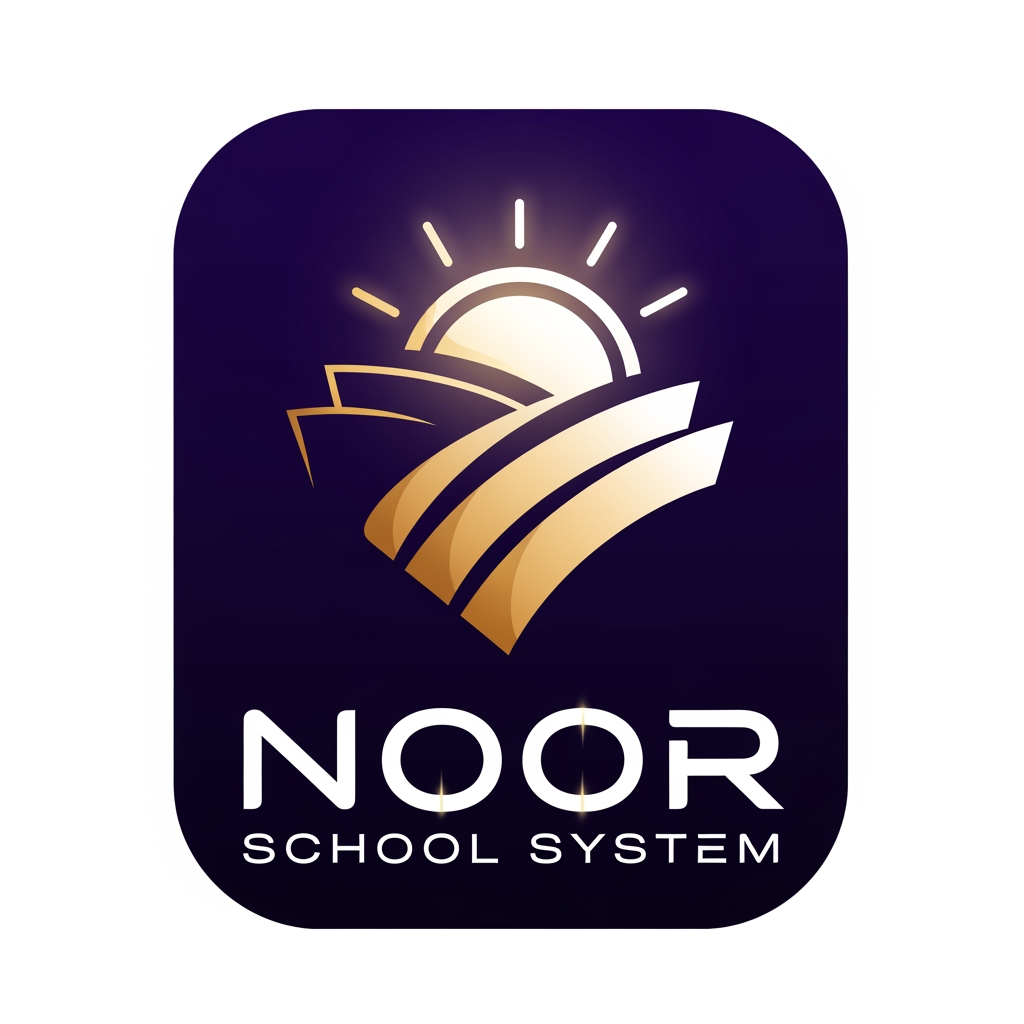 AI Design for create a logo for  noor school system   it should look astheitc, ultra modern , futuristic and it should be in a small pic suitable for profile picture make it prettiest