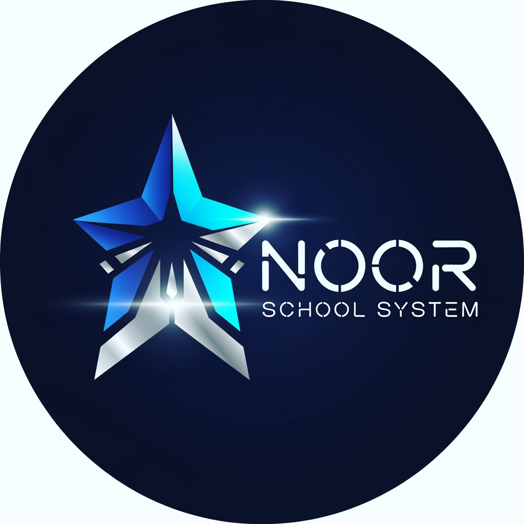 AI Design for create a logo for  noor school system   it should look astheitc, ultra modern , futuristic and it should be in a small pic suitable for profile picture make it prettiest