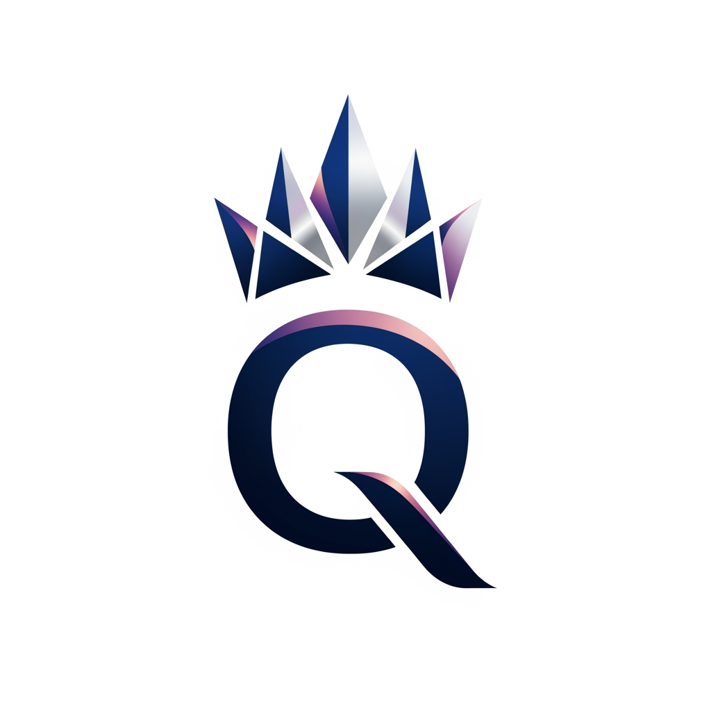 AI Design for create a logo for queen noor it should look astheitc, ultra modern , futuristic and it should be in a small pic suitable for profile picture
