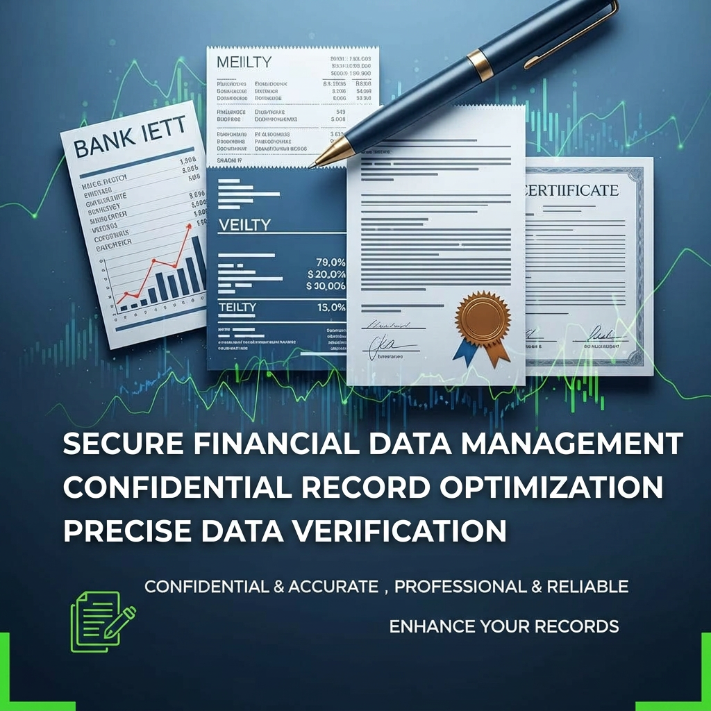 AI Design for The area highlighted in semi-transparent red in this image indicates where to make changes. All Documents & Bank Statement Editing Service