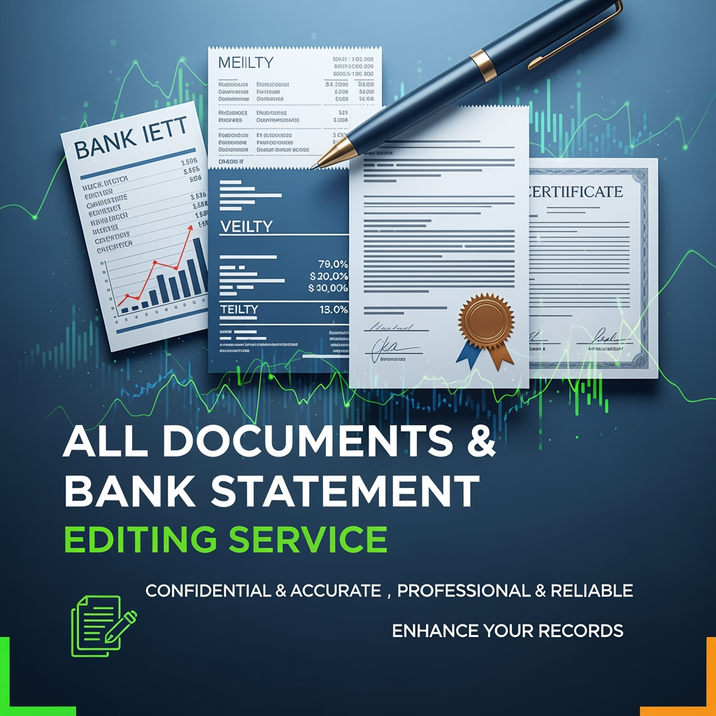 AI Design for All Documents & Bank Statement Editing Service