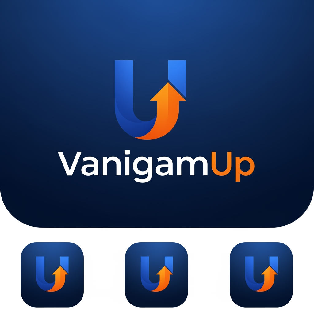 AI Design for i want to create a logo, adaptive icon, splash icon , foreground and bacground icon,  the brand name is VanigamUp