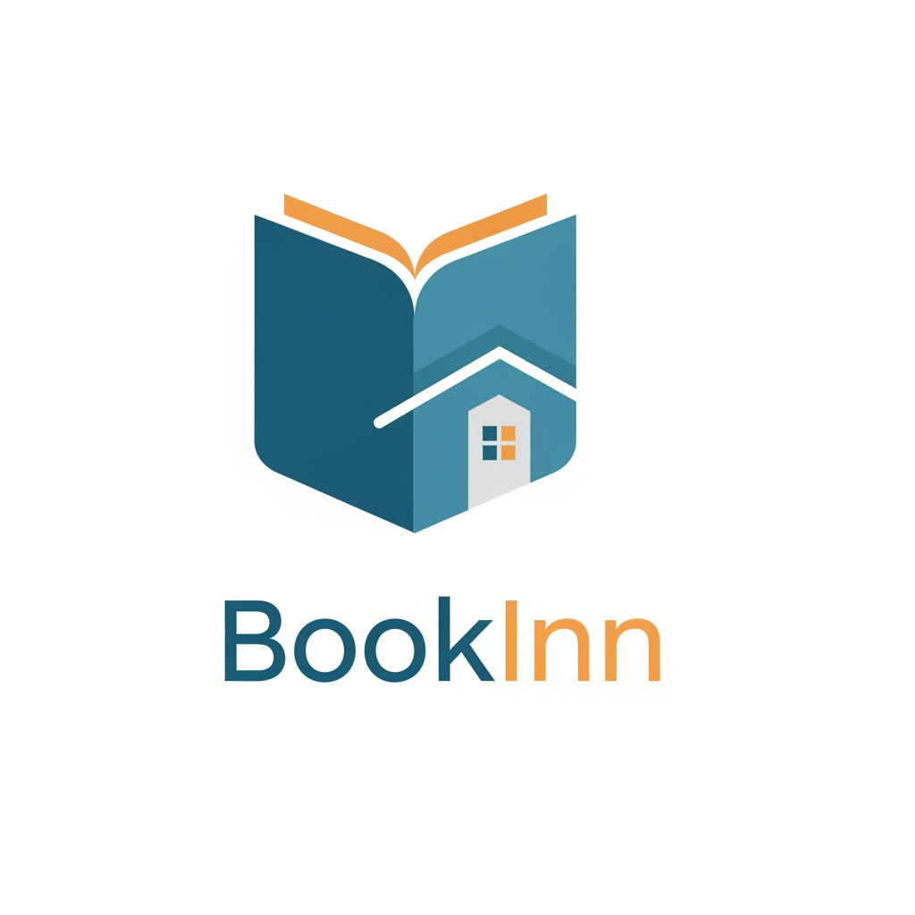 AI Design for i am looking for logo for my hotel application name of application is bookinn, hotel app is web base & mobile app base for both, hotel app is develop to give hotel owner to maintenance daily record.
