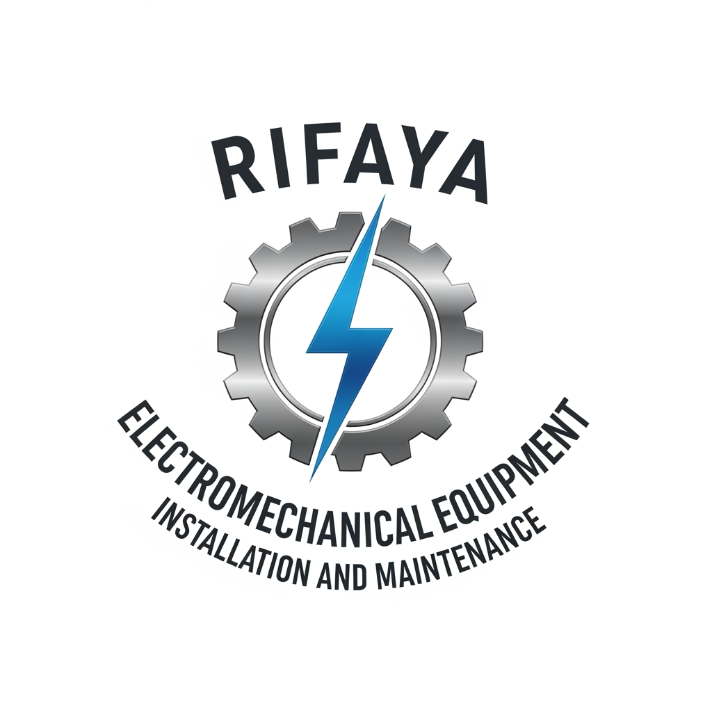 AI Design for i want to create a logo based on "RIFAYA ELECTROMECHANICAL EQUIPMENT INSTALLATION AND MAINTENANCE" this. this is a company which carries electronical and mechanical equipment . based o n this i need a logo for this company