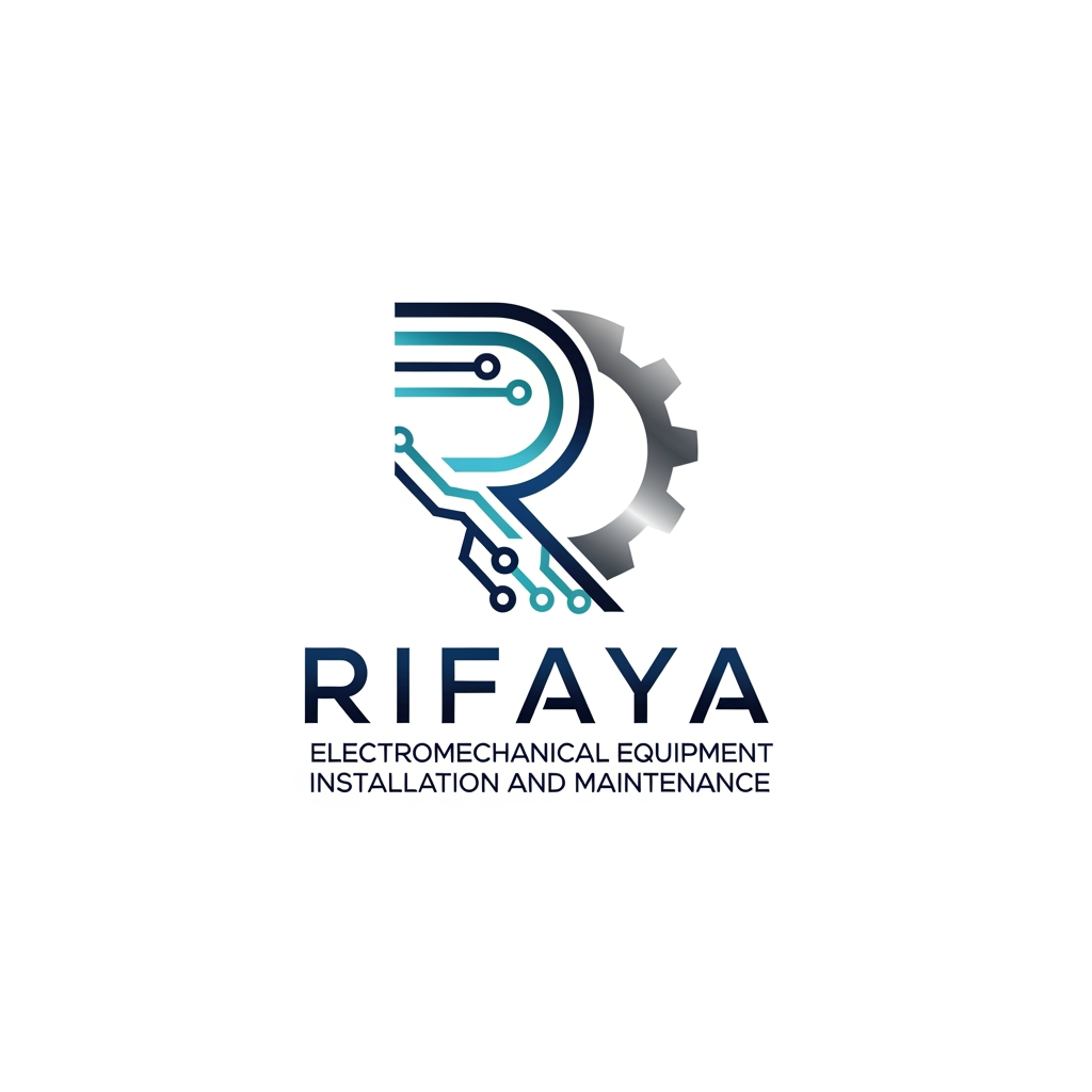 AI Design for i want to create a logo based on "RIFAYA ELECTROMECHANICAL EQUIPMENT INSTALLATION AND MAINTENANCE" this. this is a company which carries electronical and mechanical equipment . based o n this i need a logo for this company. also need comppletely unique . i want this in a svg format all these. something aesthetic one