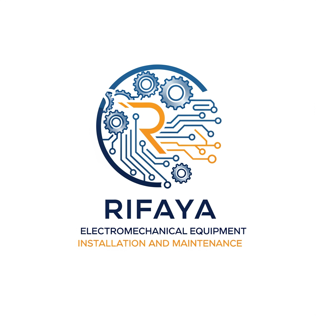 AI Design for i want to create a logo based on "RIFAYA ELECTROMECHANICAL EQUIPMENT INSTALLATION AND MAINTENANCE" this. this is a company which carries electronical and mechanical equipment . based o n this i need a logo for this company. also need comppletely unique