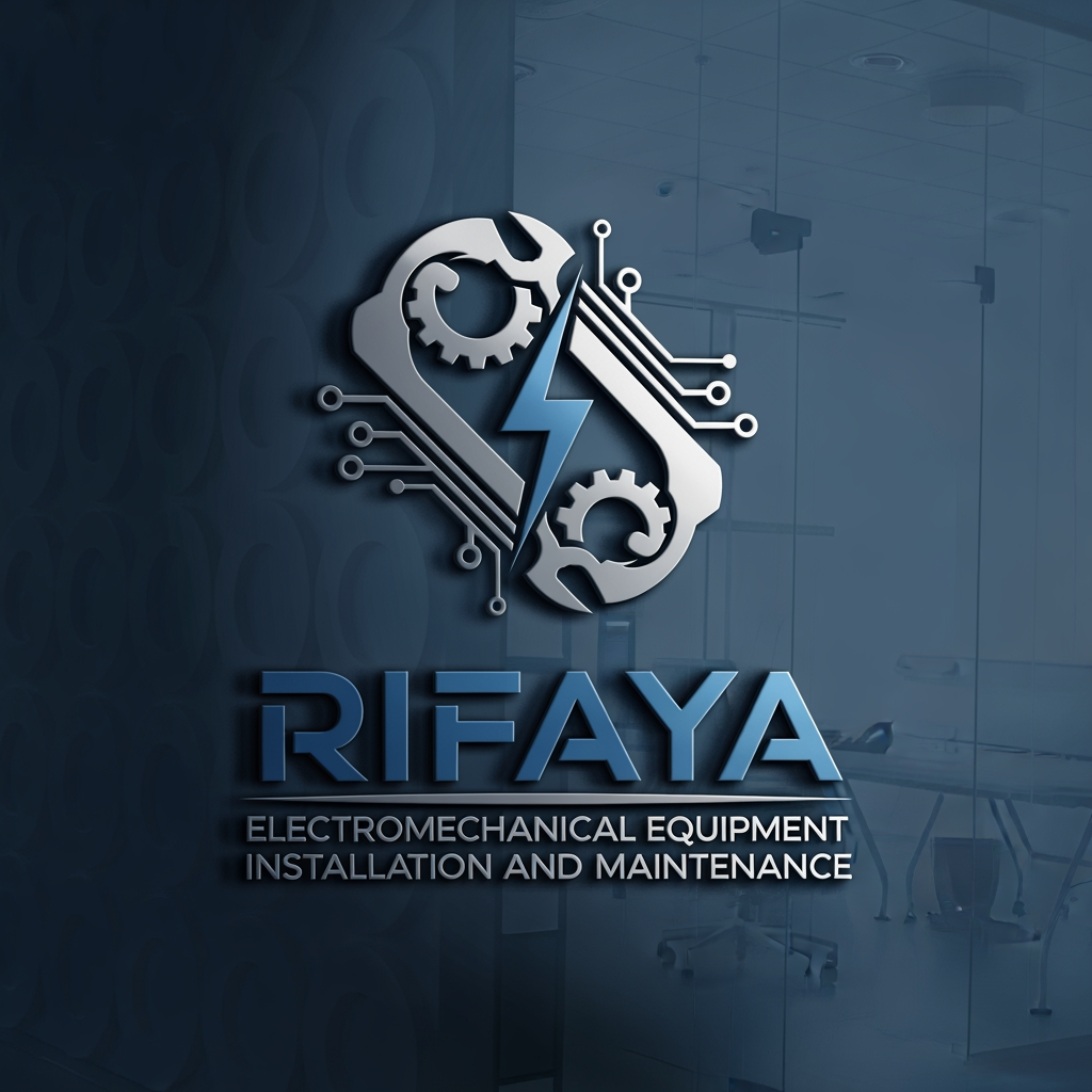 AI Design for i want to create a logo based on "RIFAYA ELECTROMECHANICAL EQUIPMENT INSTALLATION AND MAINTENANCE" this. this is a company which carries electronical and mechanical equipment . based o n this i need a logo for this company. also need comppletely unique