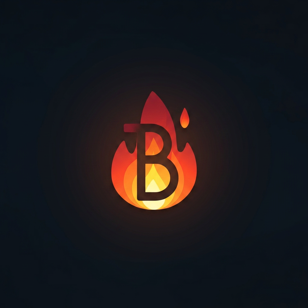 AI Design for I need only that B fire part, nothing else, keep the design same
