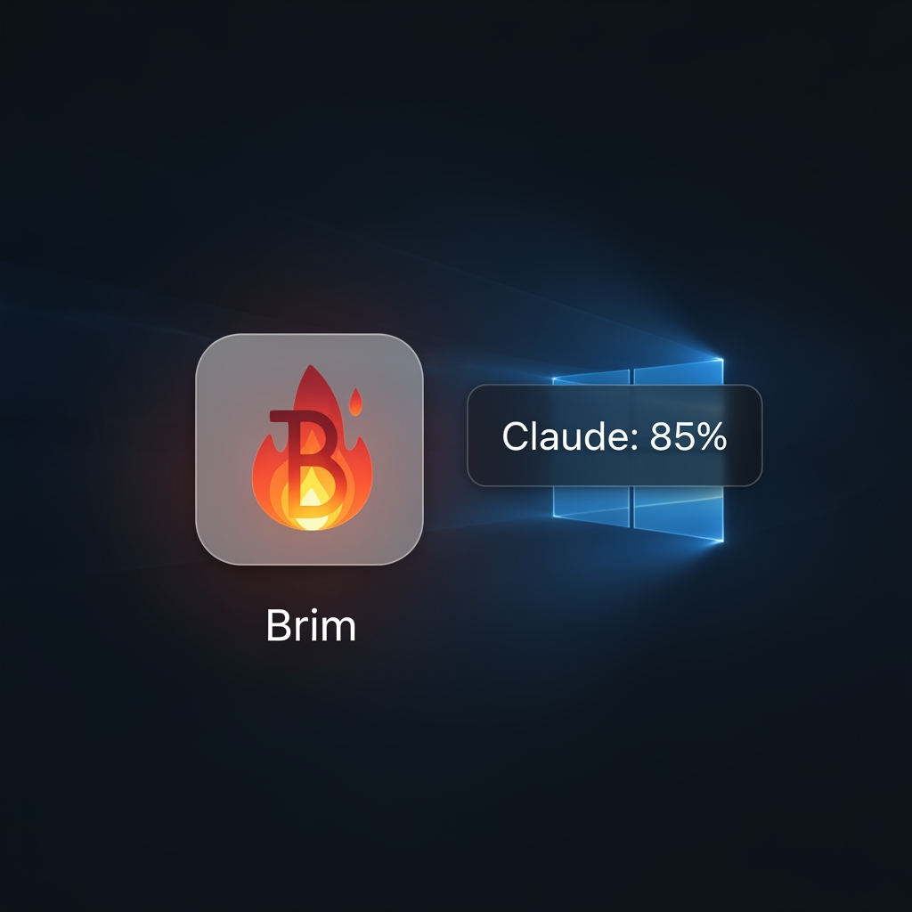 AI Design for Brim is a lightweight Windows tray app that shows your AI coding tool usage limits — Claude, and more soon — in real time, so you never hit the wall mid-session.