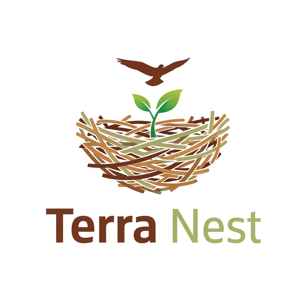 AI Design for i want to create a logo for my business of terra nest which provide shelter to refugees