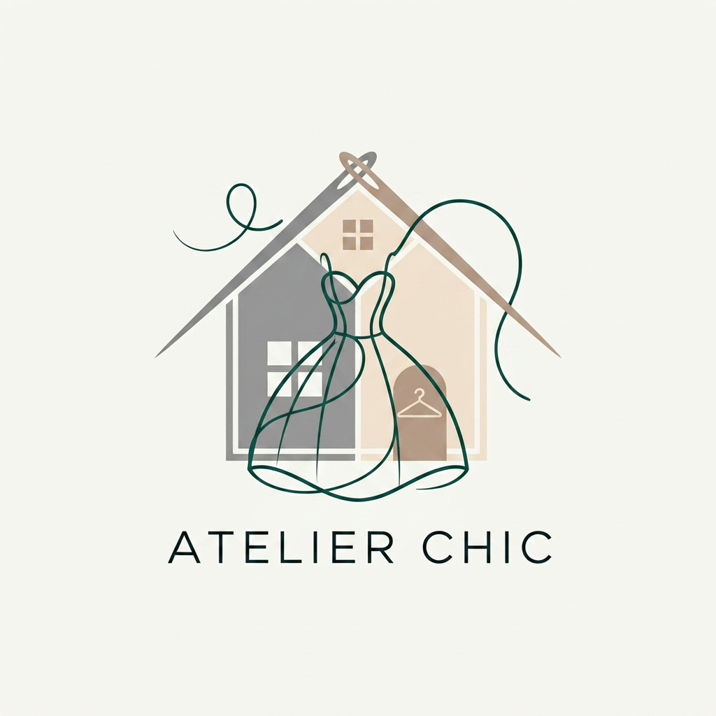 AI Design for make a logo for deigning clothes in home shape