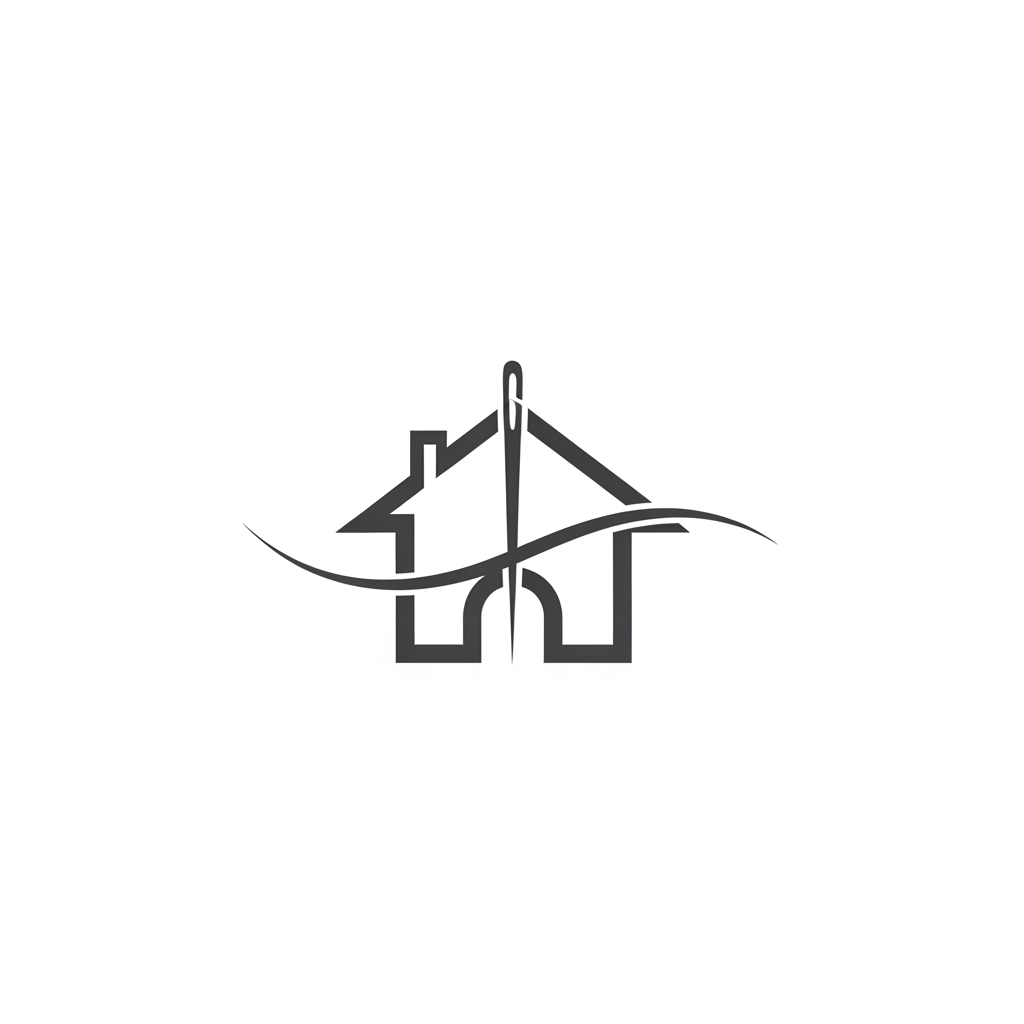 AI Design for make a logo for deigning clothes in home shape