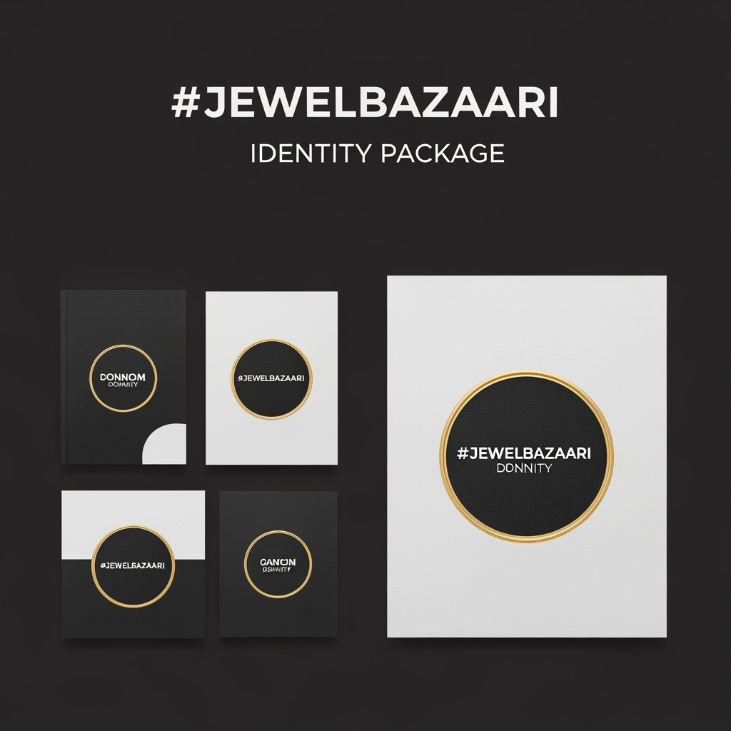 AI Design for Act as a world-class luxury brand strategist, trademark consultant, and logo designer.

I am building a premium jewellery marketplace and e-commerce brand.

Brand Name: JEWELBAZAARI

Create a complete trademark-ready brand identity package.

Requirements:

1. Brand Analysis

* Check whether the name sounds unique, memorable, luxurious, and scalable.
* Suggest improvements only if absolutely necessary.

2. Logo Design
   Create 5 distinct logo concepts:

* Luxury Royal Style
* Modern Minimalist Style
* Premium Diamond Style
* Global Marketplace Style
* Timeless Heritage Jewellery Style

3. Logo Specifications

* Vector-friendly
* Trademark-friendly
* Unique and original
* Professional enough to compete with brands like Tanishq, Malabar Gold, Cartier, Tiffany & Co., and BlueStone
* Suitable for website, app, packaging, invoices, certificates, social media, and signage

4. Color Palette
   Suggest:

* Primary Brand Color
* Secondary Brand Color
* Accent Color
* Background Color

Luxury preferences:

* Deep Maroon
* Gold
* Ivory
* Diamond Silver

5. Typography
   Recommend:

* Premium Heading Font
* Elegant Subheading Font
* Website Body Font

6. Brand Symbol
   Create a unique icon concept combining:

* Diamond
* Crown
* Infinity
* Marketplace/Global Commerce
* Trust and Authenticity

7. Trademark Review
   Provide:

* Trademark distinctiveness score out of 10
* Brand memorability score out of 10
* Luxury appeal score out of 10
* International scalability score out of 10

8. Tagline Suggestions
   Generate 20 premium taglines.

Examples:

* Where Every Jewel Finds Its Home
* The Global Marketplace of Fine Jewellery
* Crafted by Artisans, Chosen by the World

9. Deliverables
   Provide:

* Detailed visual description of each logo
* Logo construction guide
* Color codes (HEX, RGB)
* Brand guidelines
* Website favicon concept
* Packaging concept
* Business card concept

The final output should look like a complete professional branding presentation prepared for trademark registration and investor presentation.