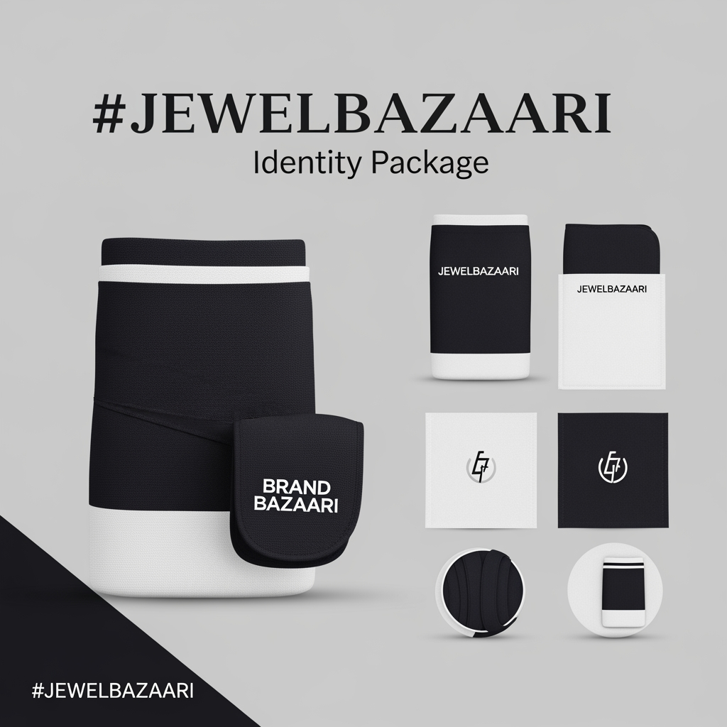 AI Design for Act as a world-class luxury brand strategist, trademark consultant, and logo designer.

I am building a premium jewellery marketplace and e-commerce brand.

Brand Name: JEWELBAZAARI

Create a complete trademark-ready brand identity package.

Requirements:

1. Brand Analysis

* Check whether the name sounds unique, memorable, luxurious, and scalable.
* Suggest improvements only if absolutely necessary.

2. Logo Design
   Create 5 distinct logo concepts:

* Luxury Royal Style
* Modern Minimalist Style
* Premium Diamond Style
* Global Marketplace Style
* Timeless Heritage Jewellery Style

3. Logo Specifications

* Vector-friendly
* Trademark-friendly
* Unique and original
* Professional enough to compete with brands like Tanishq, Malabar Gold, Cartier, Tiffany & Co., and BlueStone
* Suitable for website, app, packaging, invoices, certificates, social media, and signage

4. Color Palette
   Suggest:

* Primary Brand Color
* Secondary Brand Color
* Accent Color
* Background Color

Luxury preferences:

* Deep Maroon
* Gold
* Ivory
* Diamond Silver

5. Typography
   Recommend:

* Premium Heading Font
* Elegant Subheading Font
* Website Body Font

6. Brand Symbol
   Create a unique icon concept combining:

* Diamond
* Crown
* Infinity
* Marketplace/Global Commerce
* Trust and Authenticity

7. Trademark Review
   Provide:

* Trademark distinctiveness score out of 10
* Brand memorability score out of 10
* Luxury appeal score out of 10
* International scalability score out of 10

8. Tagline Suggestions
   Generate 20 premium taglines.

Examples:

* Where Every Jewel Finds Its Home
* The Global Marketplace of Fine Jewellery
* Crafted by Artisans, Chosen by the World

9. Deliverables
   Provide:

* Detailed visual description of each logo
* Logo construction guide
* Color codes (HEX, RGB)
* Brand guidelines
* Website favicon concept
* Packaging concept
* Business card concept

The final output should look like a complete professional branding presentation prepared for trademark registration and investor presentation.
