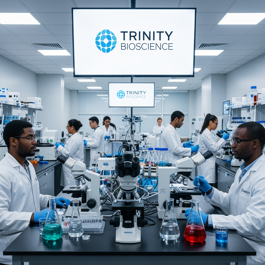 AI Design for use this image and give me the options for Trinity Bioscience