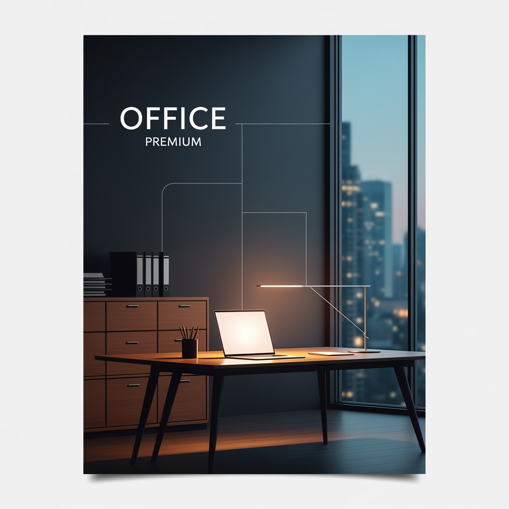 AI Design for make a poster of office in premium