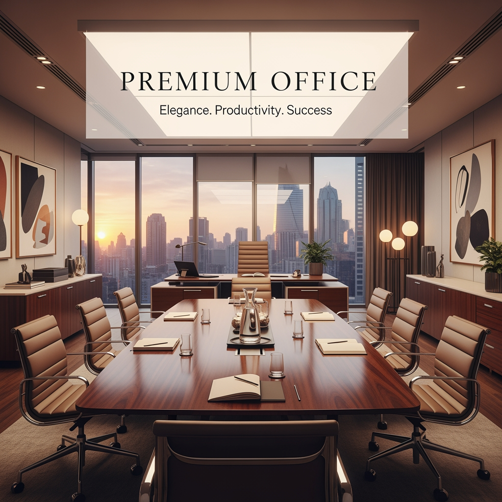 AI Design for make a poster of office in premiujm