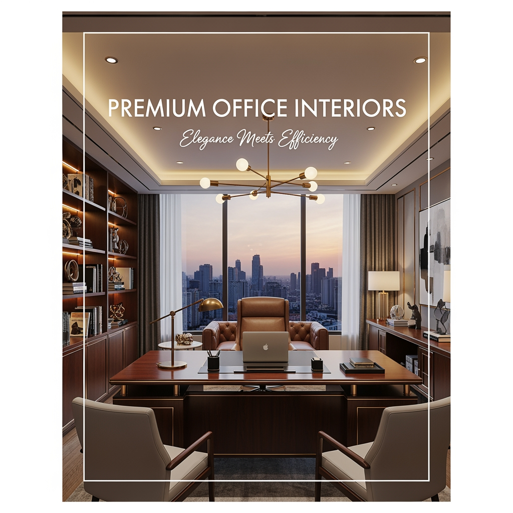 AI Design for make a poster of office in premium interior