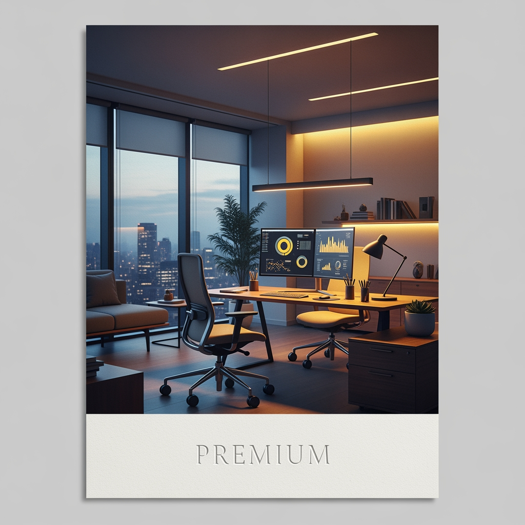 AI Design for make a poster of office in premiujm