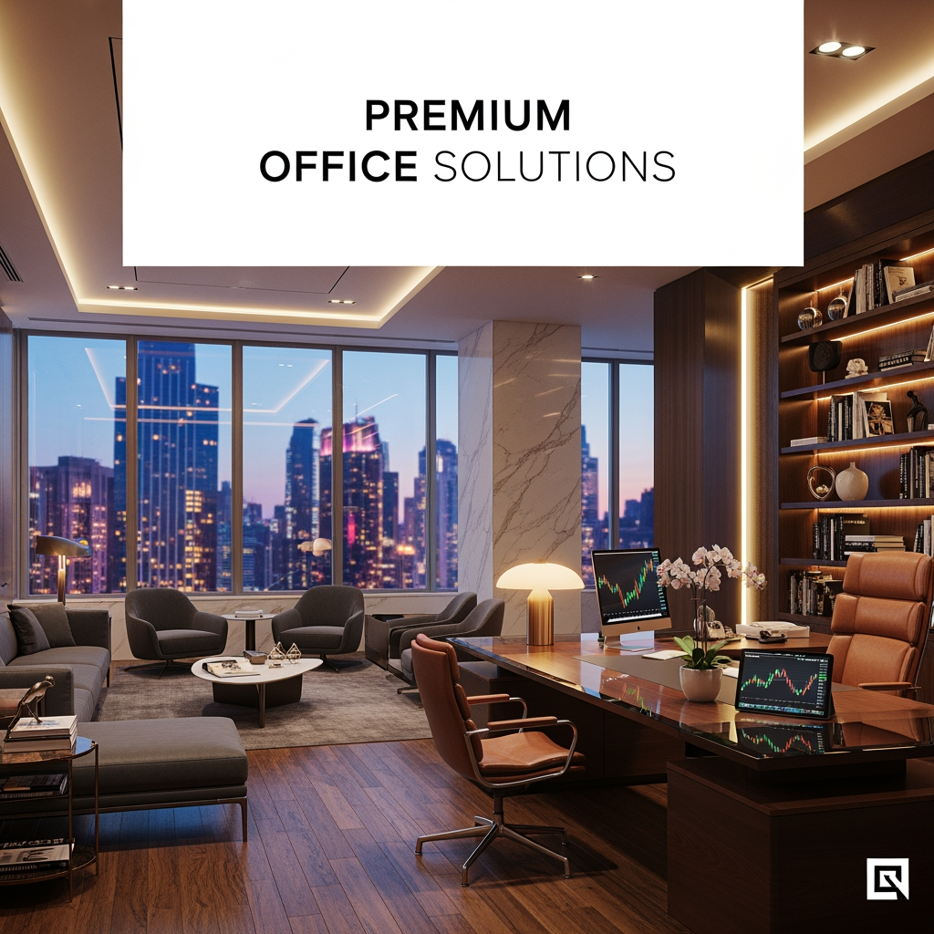 AI Design for make a poster of office in premium interior
