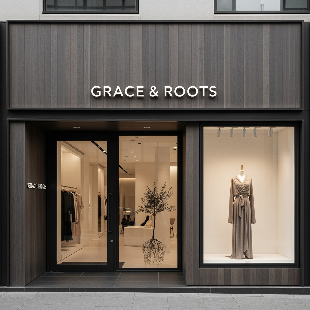 AI Design for Avoid the tagline ELEGACE ROOTED IN GRACE
