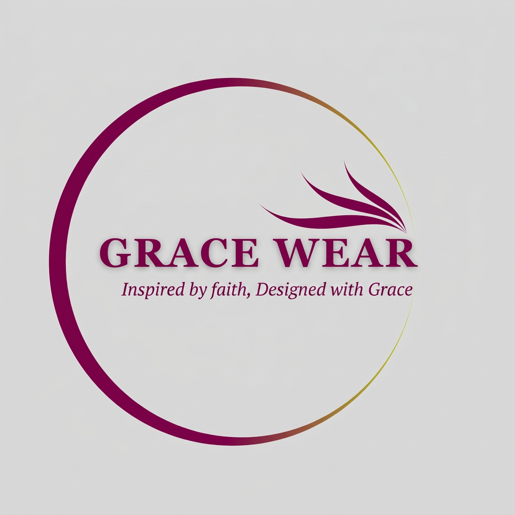 AI Design for Add the tagline in italic as Inspired by faith, Designed with Grace