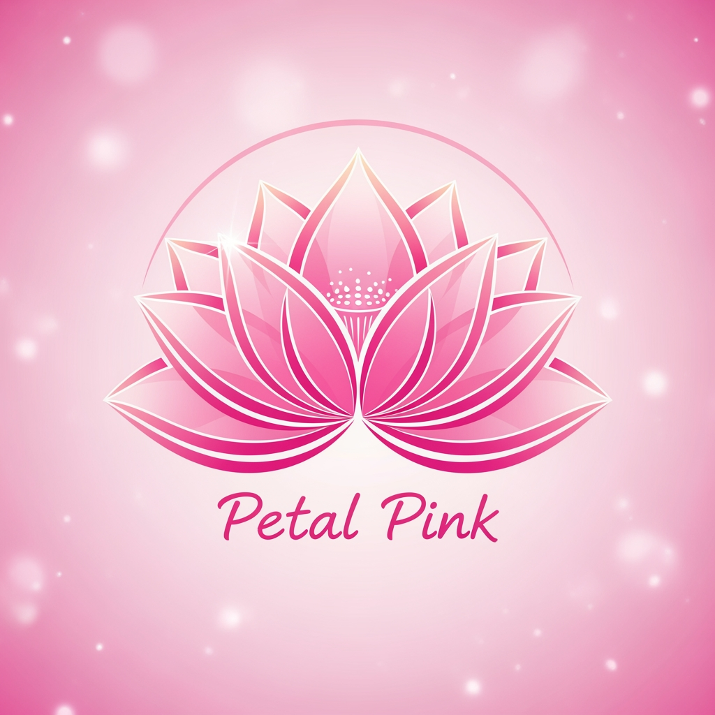AI Design for a lotus logo for a girl group make it pink