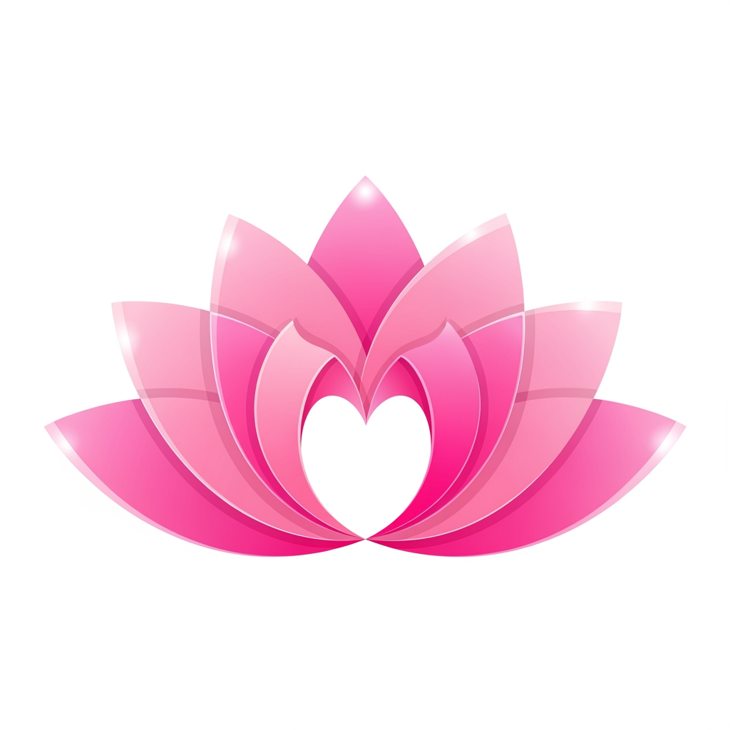 AI Design for a lotus logo for a girl group make it pink make it have unique design with no text